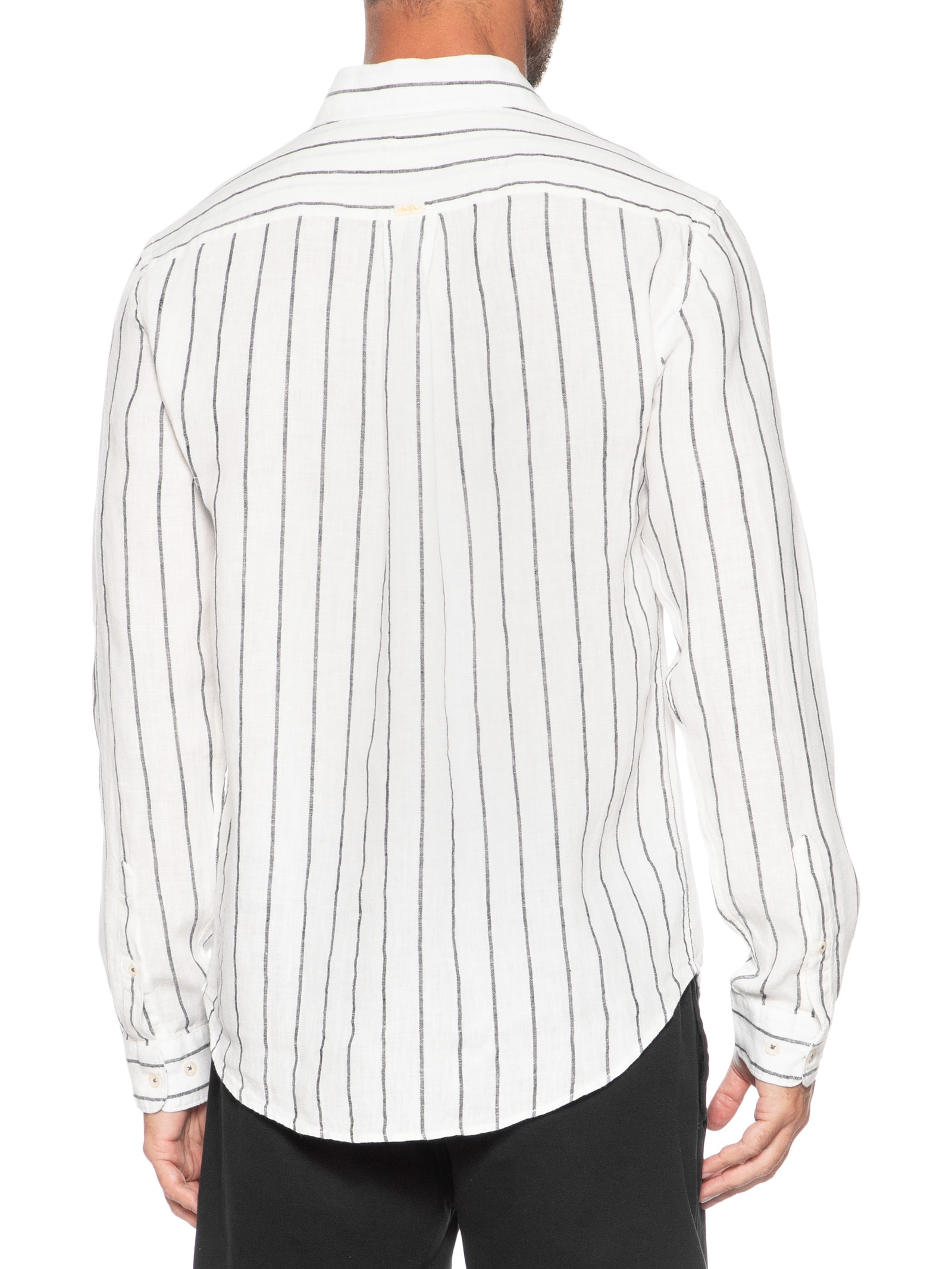 Camisa Masculina Manga Longa Puro Linho Branca Foxton