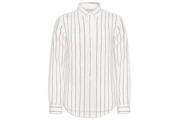 Camisa Masculina Manga Longa Puro Linho - Branca