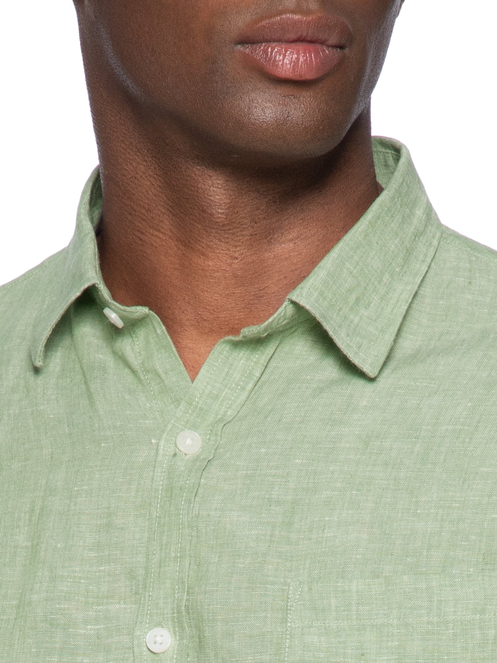 Camisa Masculina Manga Longa Puro Linho Estival Verde Foxton