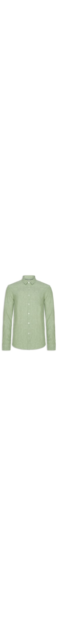 Camisa Masculina Manga Longa Puro Linho Estival - Verde