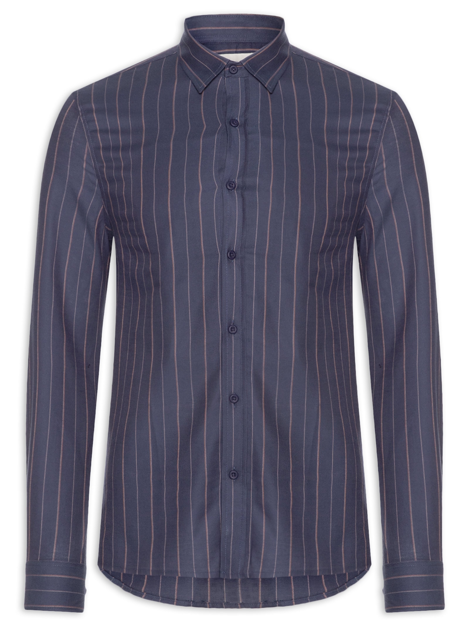 Camisa Masculina Manga Longa Regular Oxfordine Azul Calvin Klein Jeans