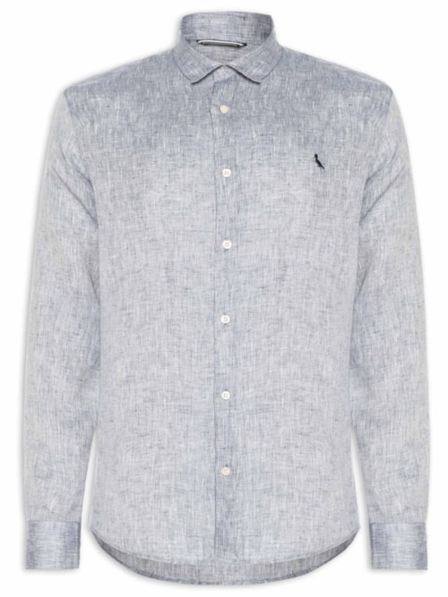 Camisa Masculina Manga Longa Rogerio – Azul
