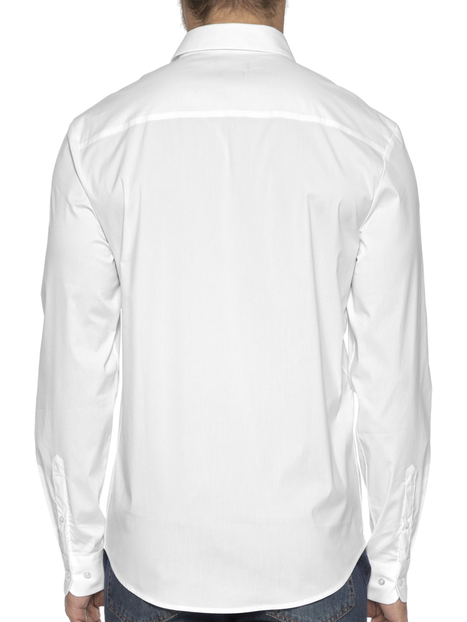 Camisa Masculina Manga Longa Tecnológica Continua Branco Foxton
