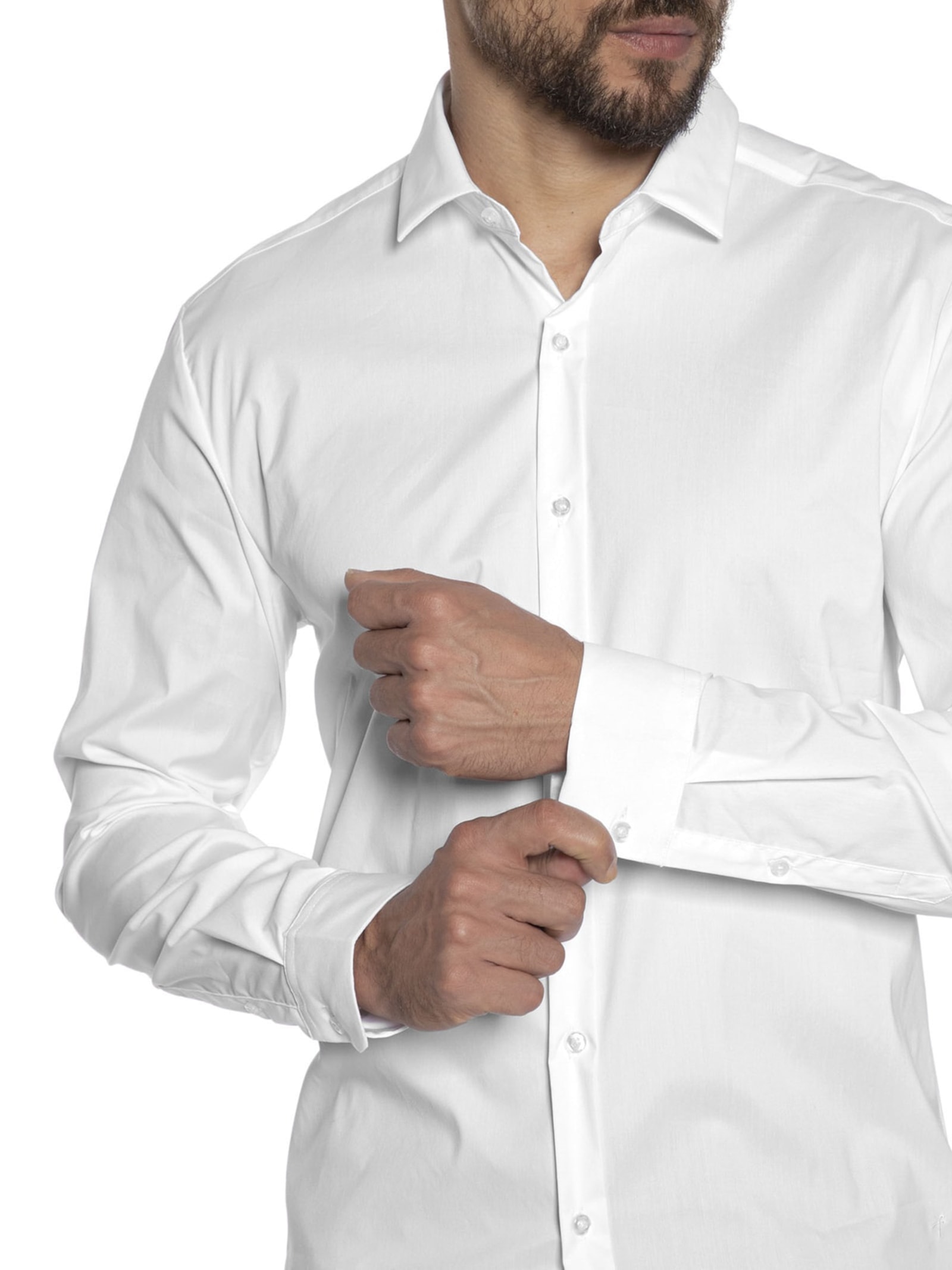 Camisa Masculina Manga Longa Tecnológica Continua Branco Foxton
