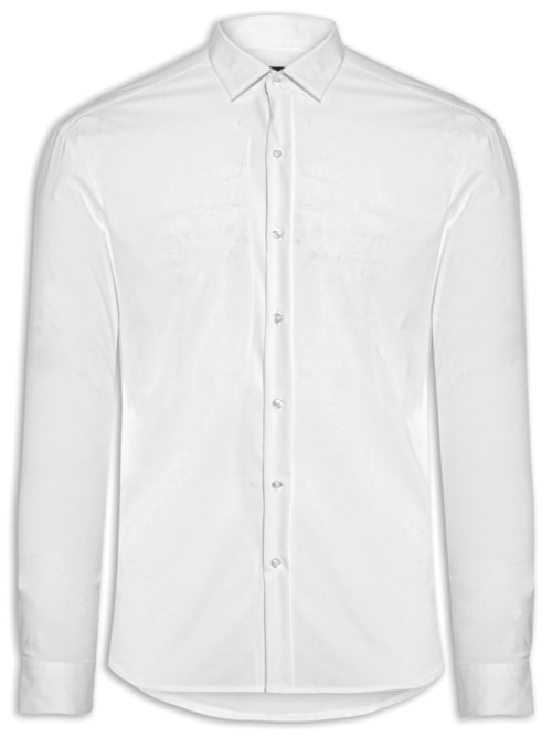 Camisa Masculina Manga Longa Tecnológica Continua – Branco