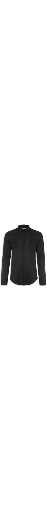 Camisa Masculina Manga Longa Travel - Preto