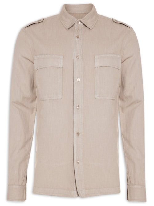 Camisa Masculina Manga Longa Utility Hemp - Cinza