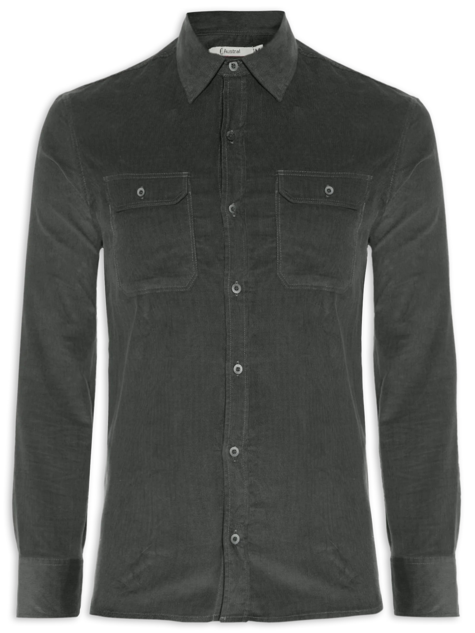 Camisa Masculina Manga Longa Ventura Cinza Austral