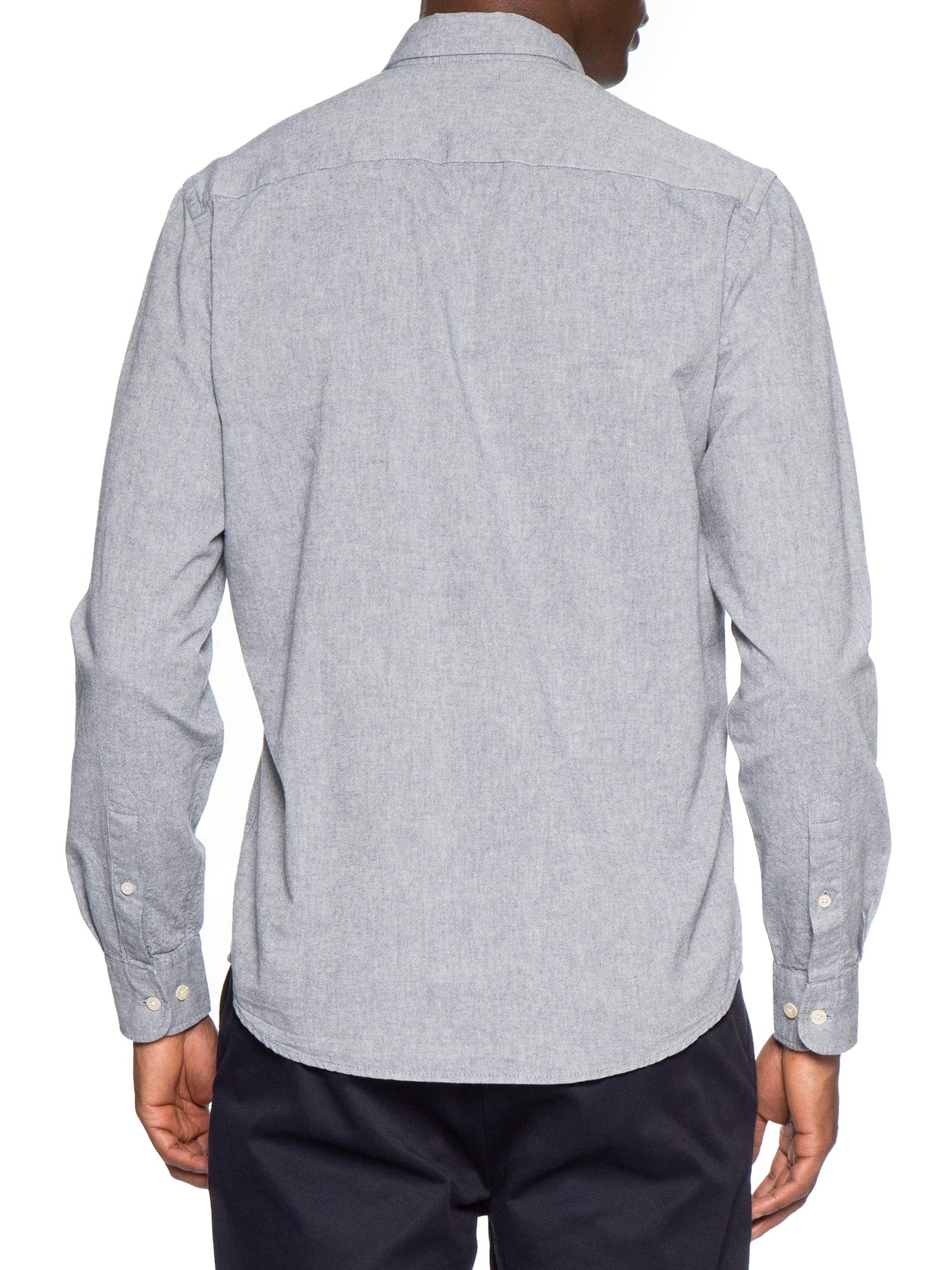 Camisa Masculina Manga Longa Vitor Azul Reserva