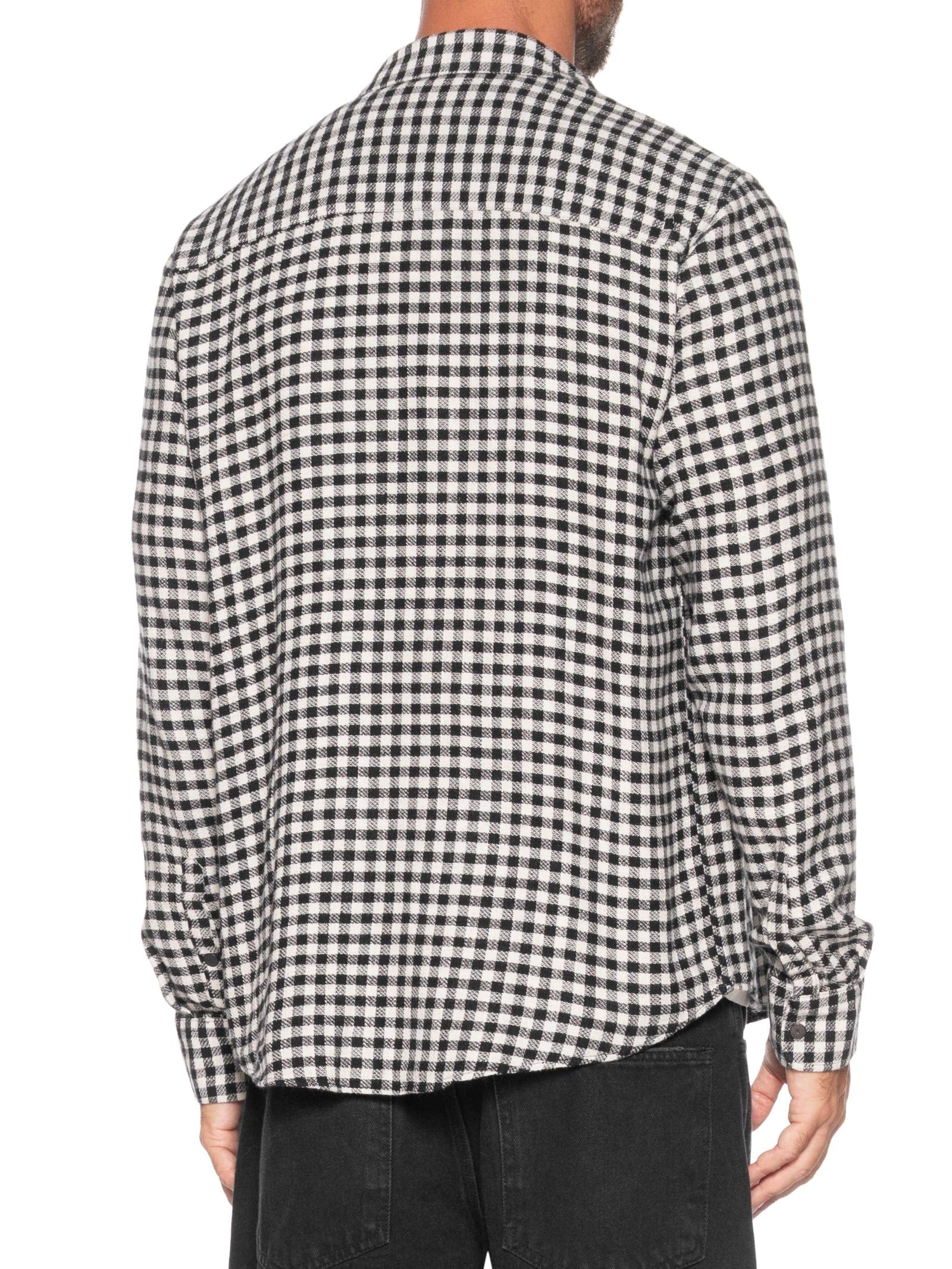 Camisa Masculina Manga Longa Xadrez Ancora Preto Foxton