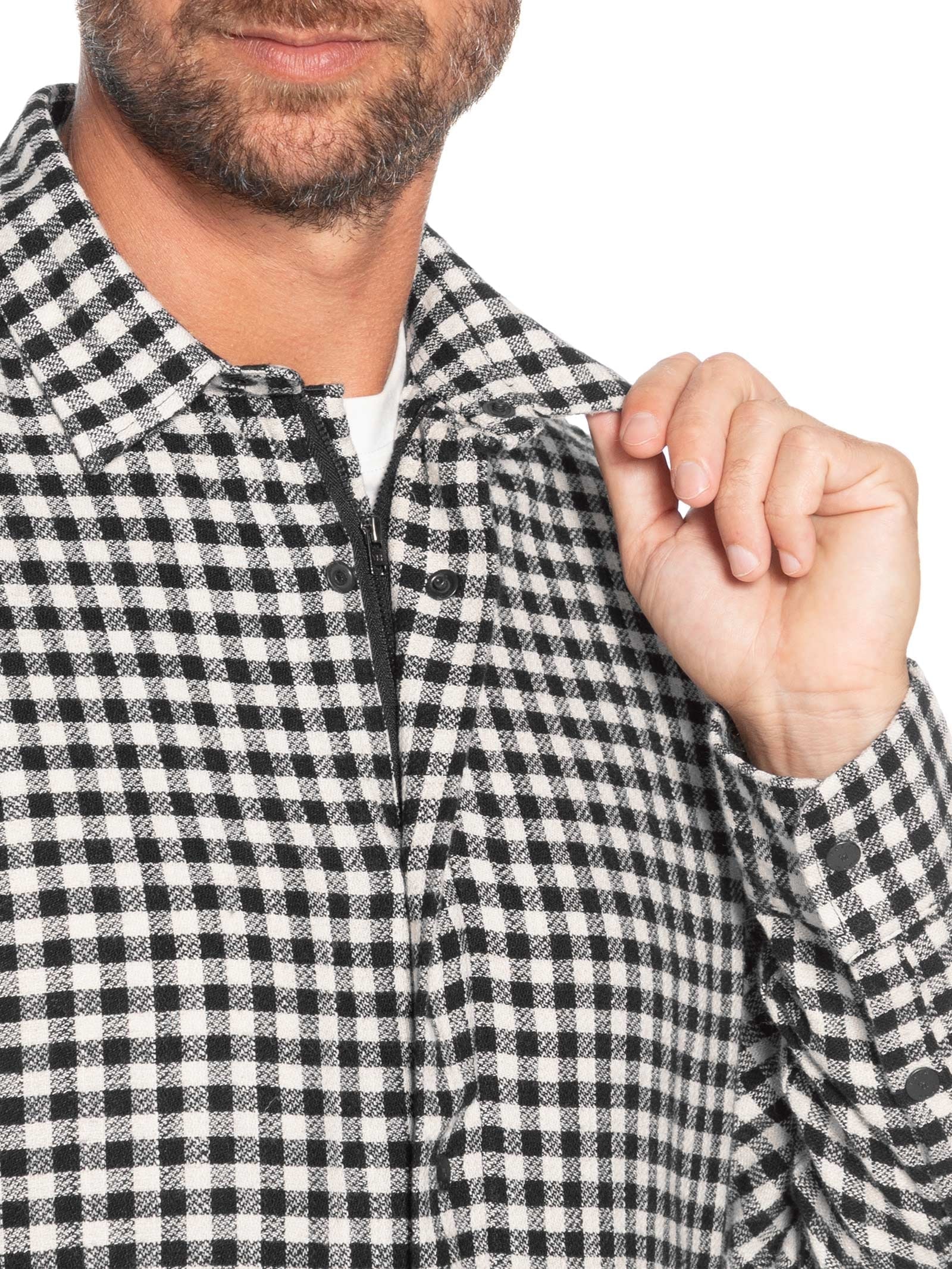 Camisa Masculina Manga Longa Xadrez Ancora Preto Foxton