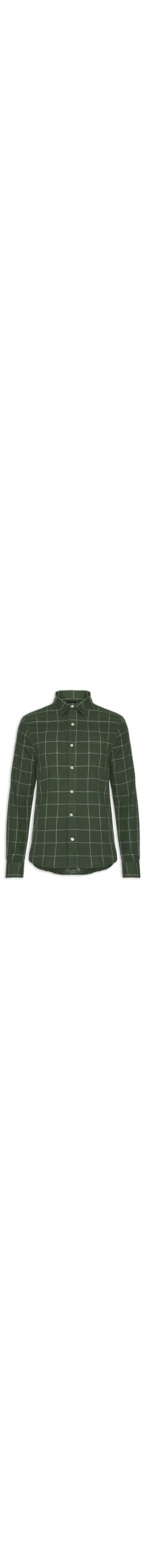 Camisa Masculina Manga Longa Xadrez Floresta - Verde