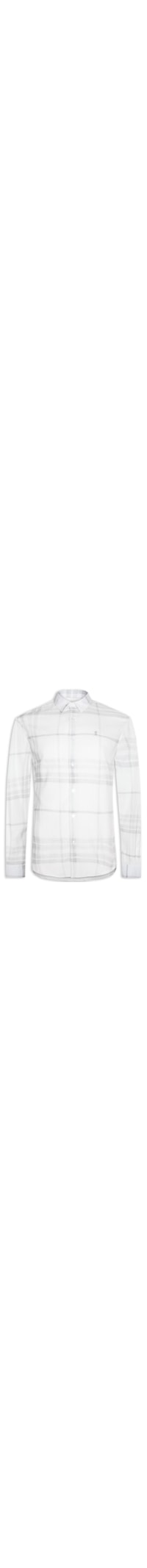 Camisa Masculina Manga Longa Xadrez Hamptons - Cinza