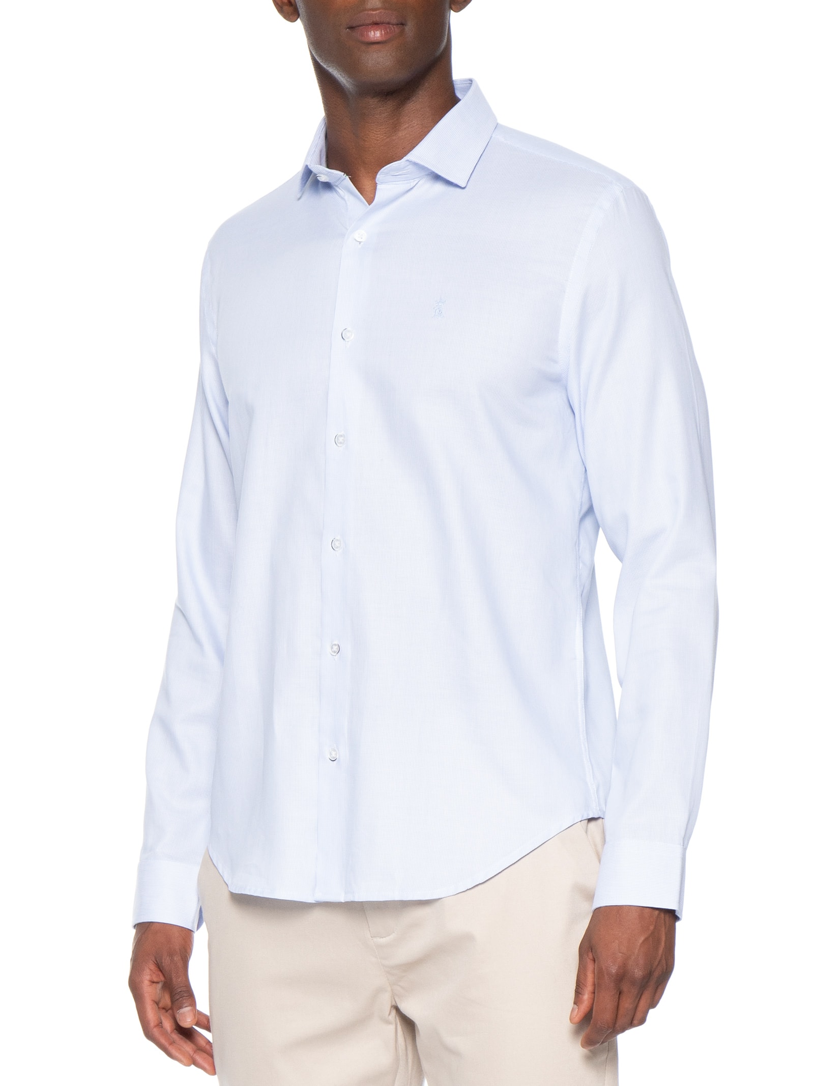 Camisa Masculina Maquineta Roma Wave Azul Sergio K