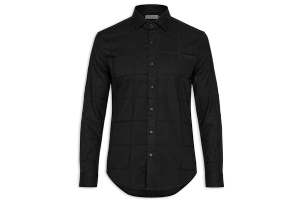 Camisa Masculina Maquineta Tme Big Quadros - Preto