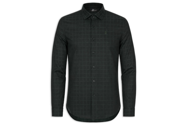 Camisa Masculina Maquineta Tme Mid Quadros - Verde