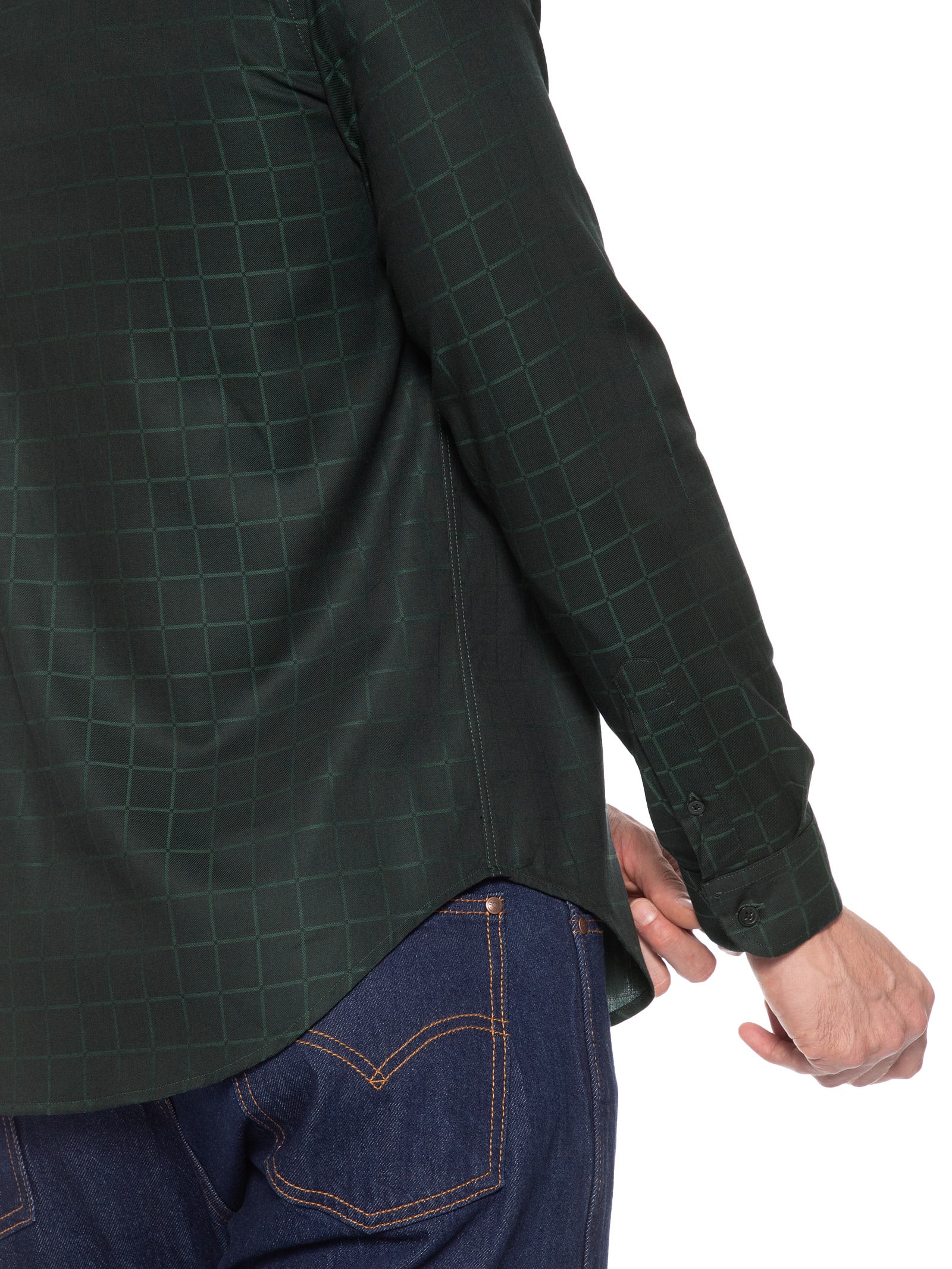 Camisa Masculina Maquineta Tme Mid Quadros Verde Sergio K