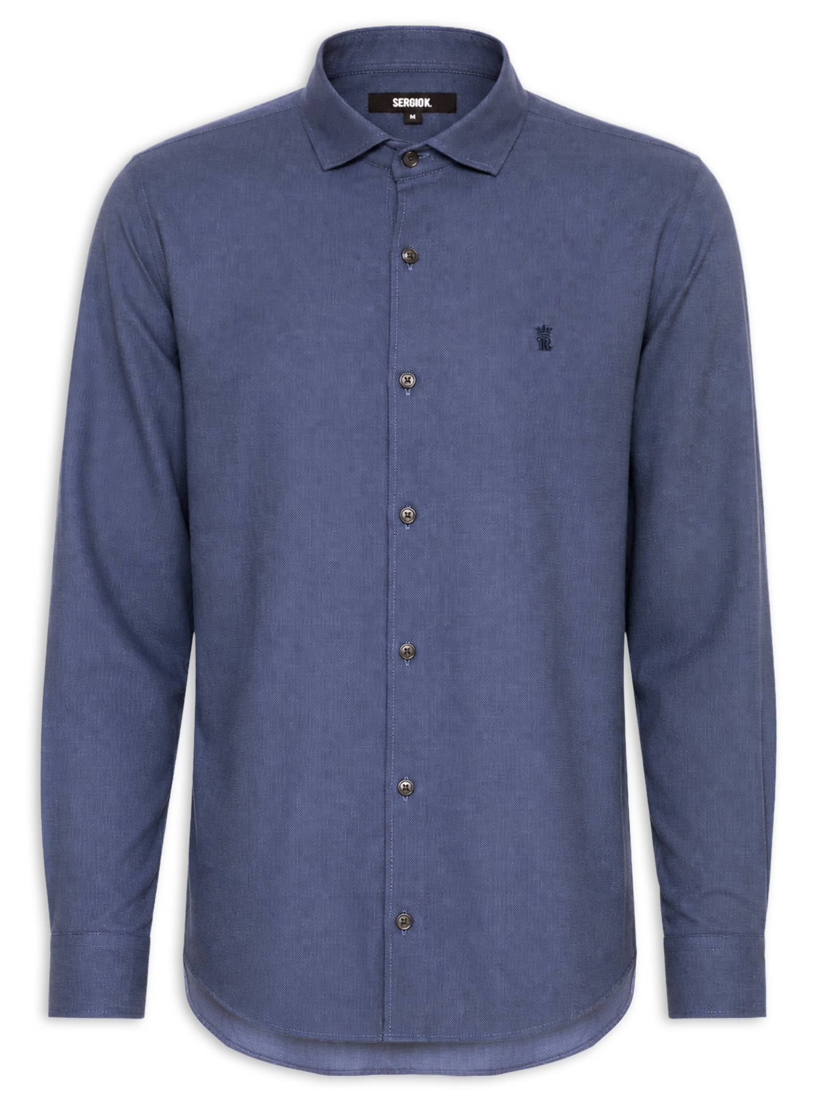 Camisa Masculina Maquineta Tranca – Azul Sergio K