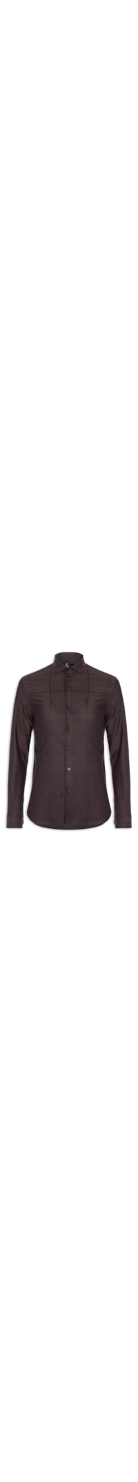 Camisa Masculina Maquinetada Big Square – Marrom