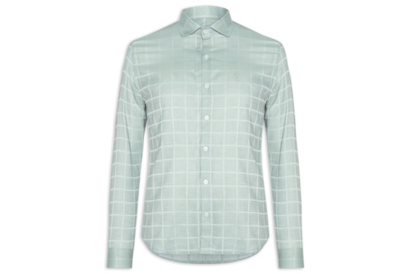 Camisa Masculina Maquinetada Square – Verde