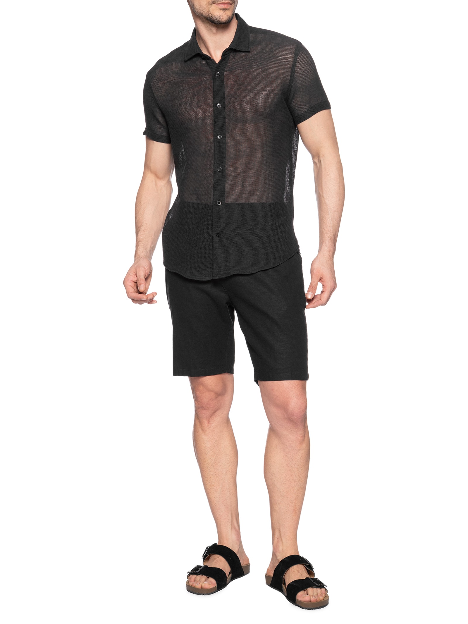 Camisa Masculina Mare Regular Fit Preto Sergio K