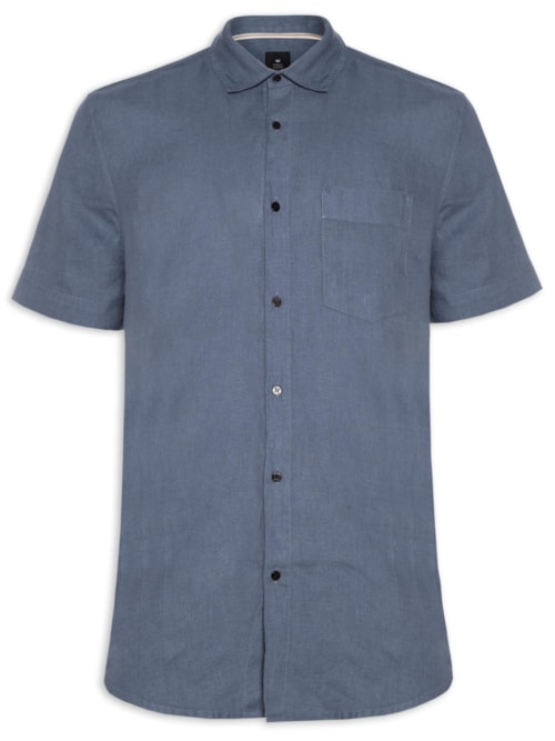Camisa Masculina Mc Classic Linen – Azul