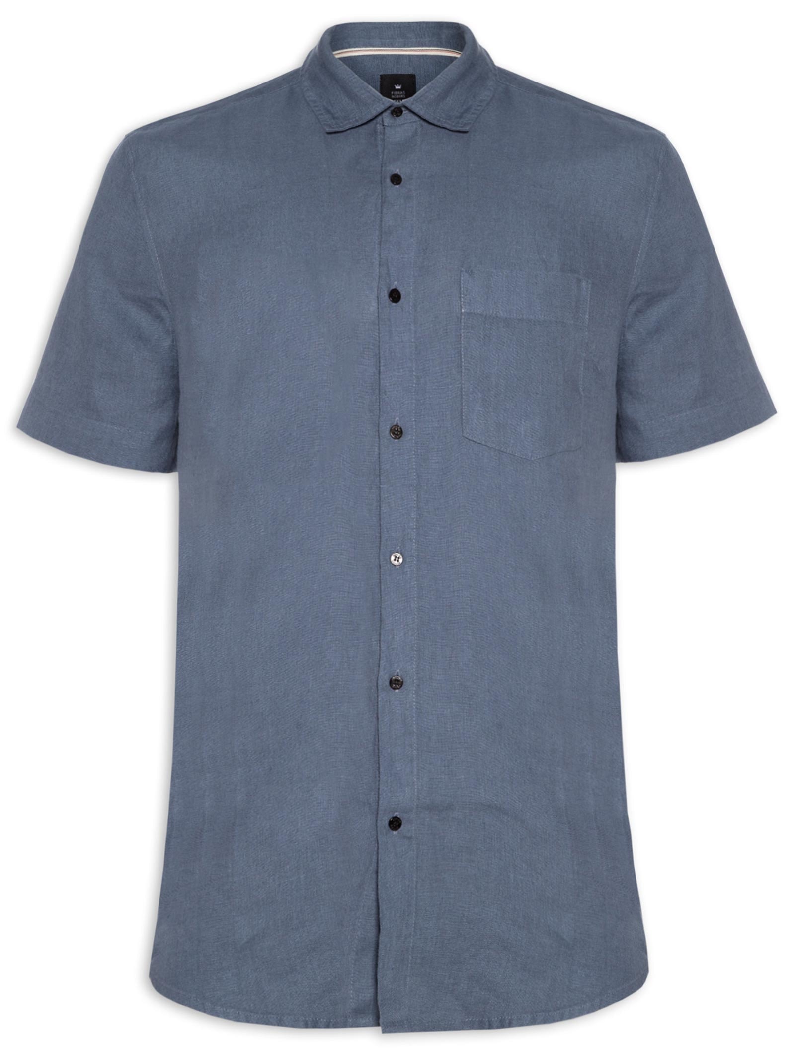 Camisa Masculina Mc Classic Linen Azul Osklen