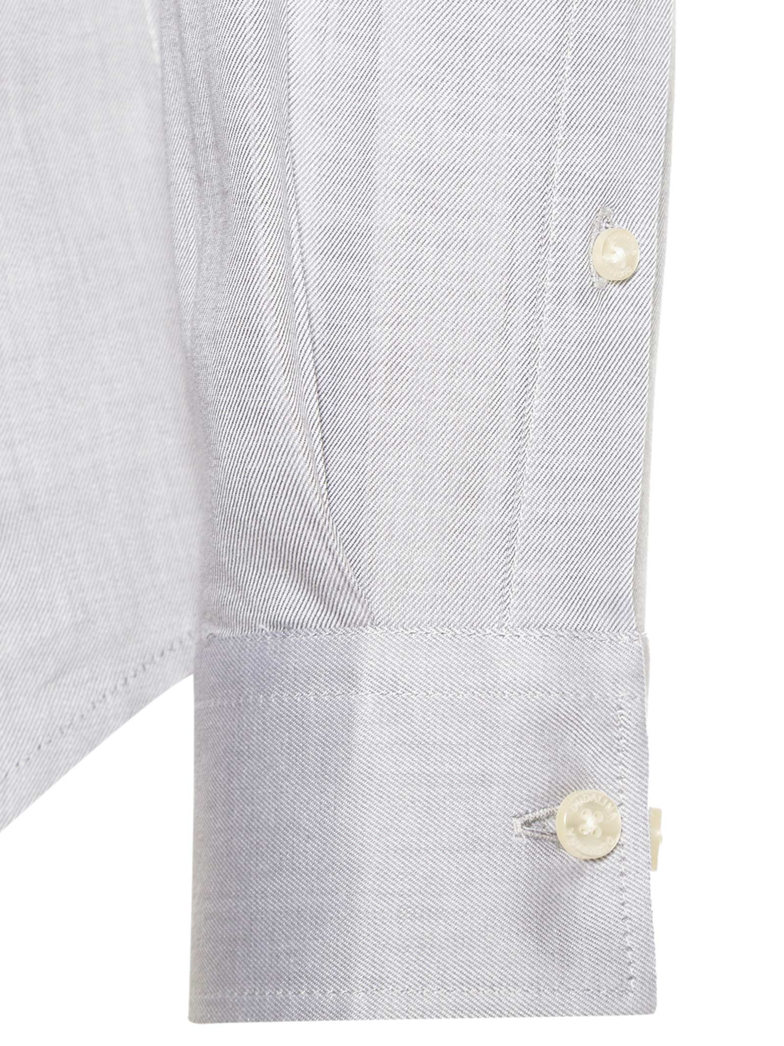 Camisa Masculina Milano Sarja Fio Egípcio Cinza   Dudalina