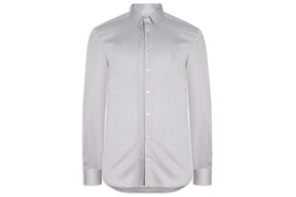 Camisa Masculina Milano Sarja Fio Egípcio - Cinza  