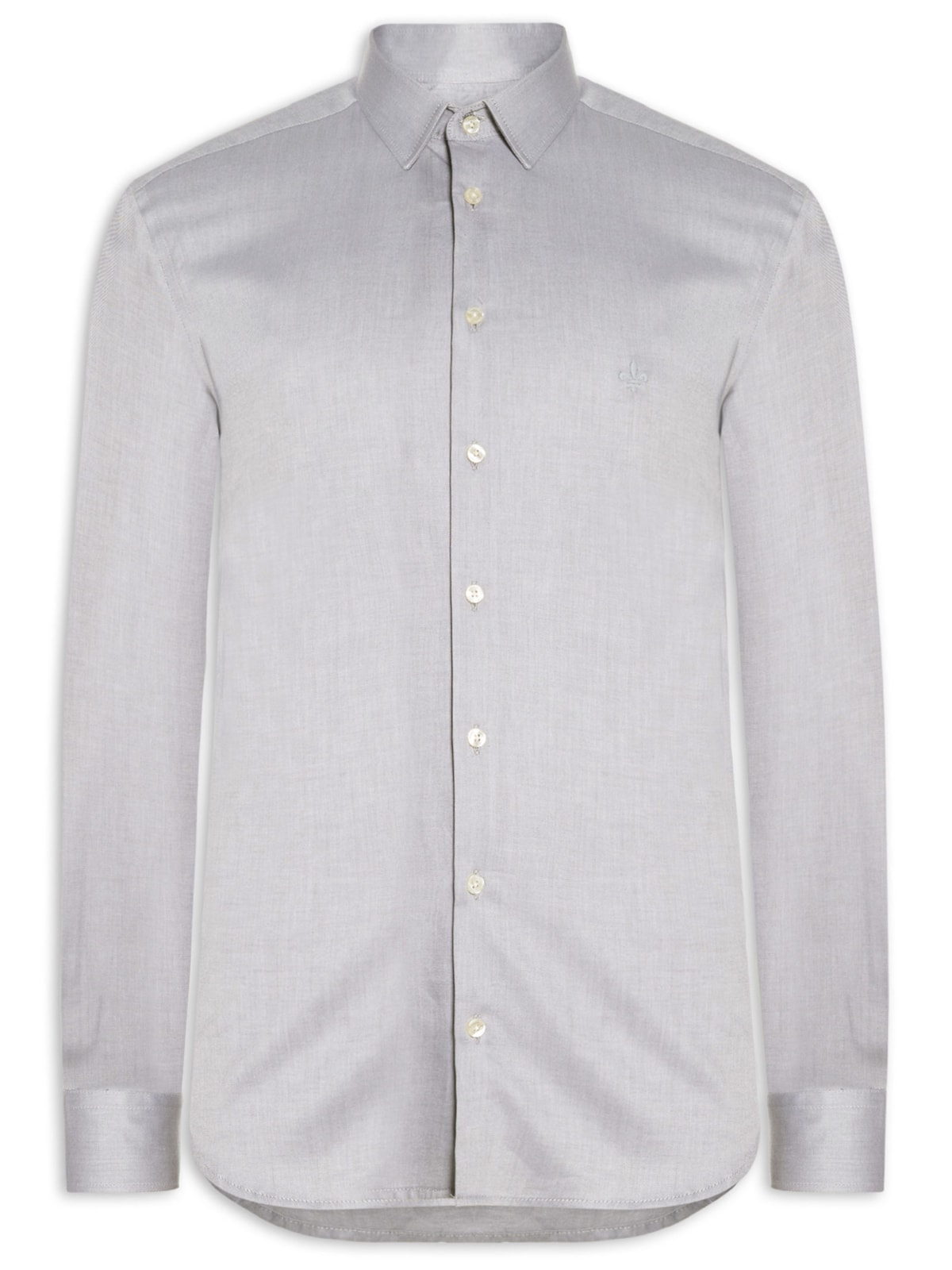 Vista 2 Camisa Masculina Milano Sarja Fio Egípcio CINZA CINZA