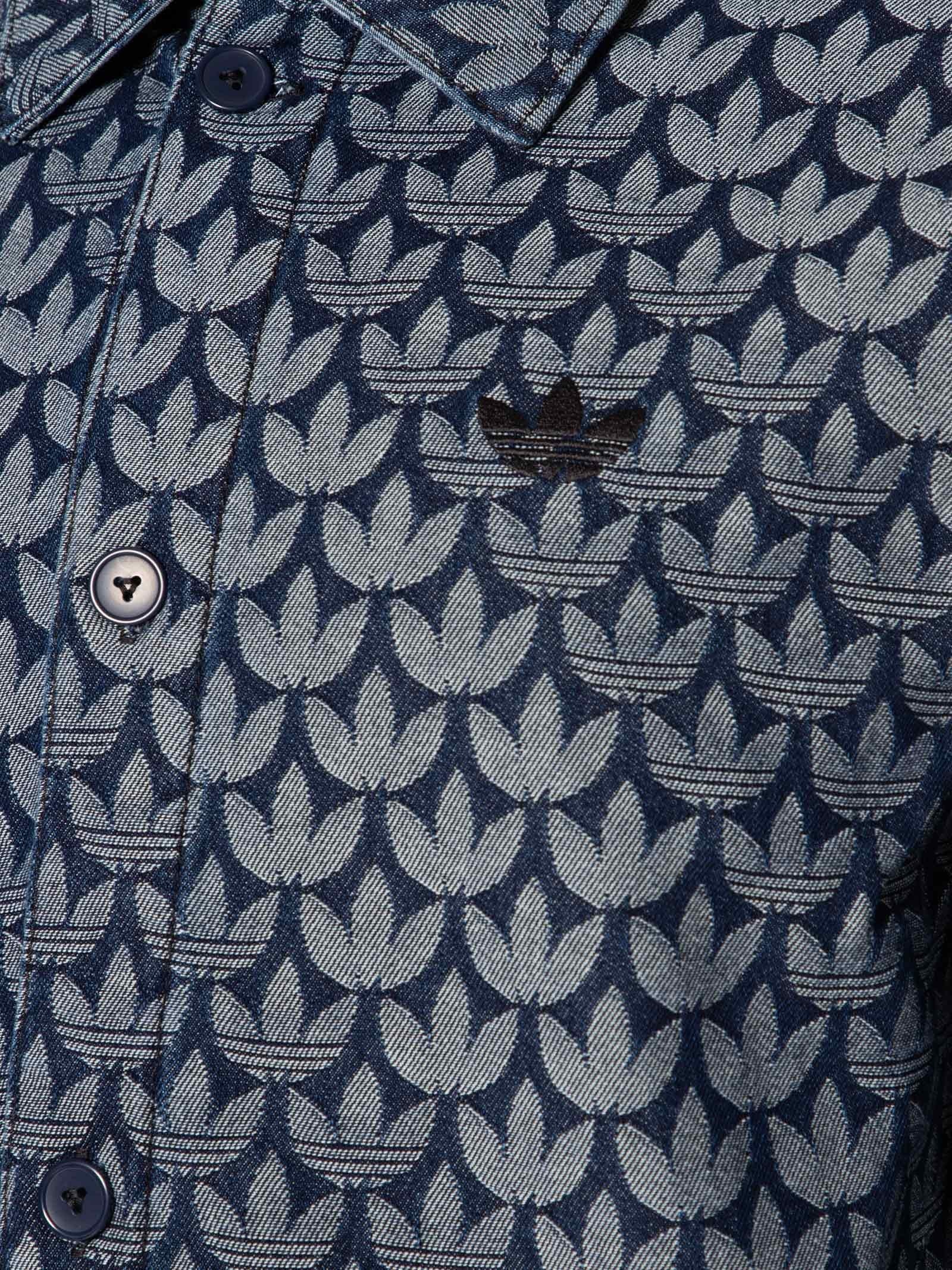 Camisa Masculina Monogram Shirt Azul Adidas Originals