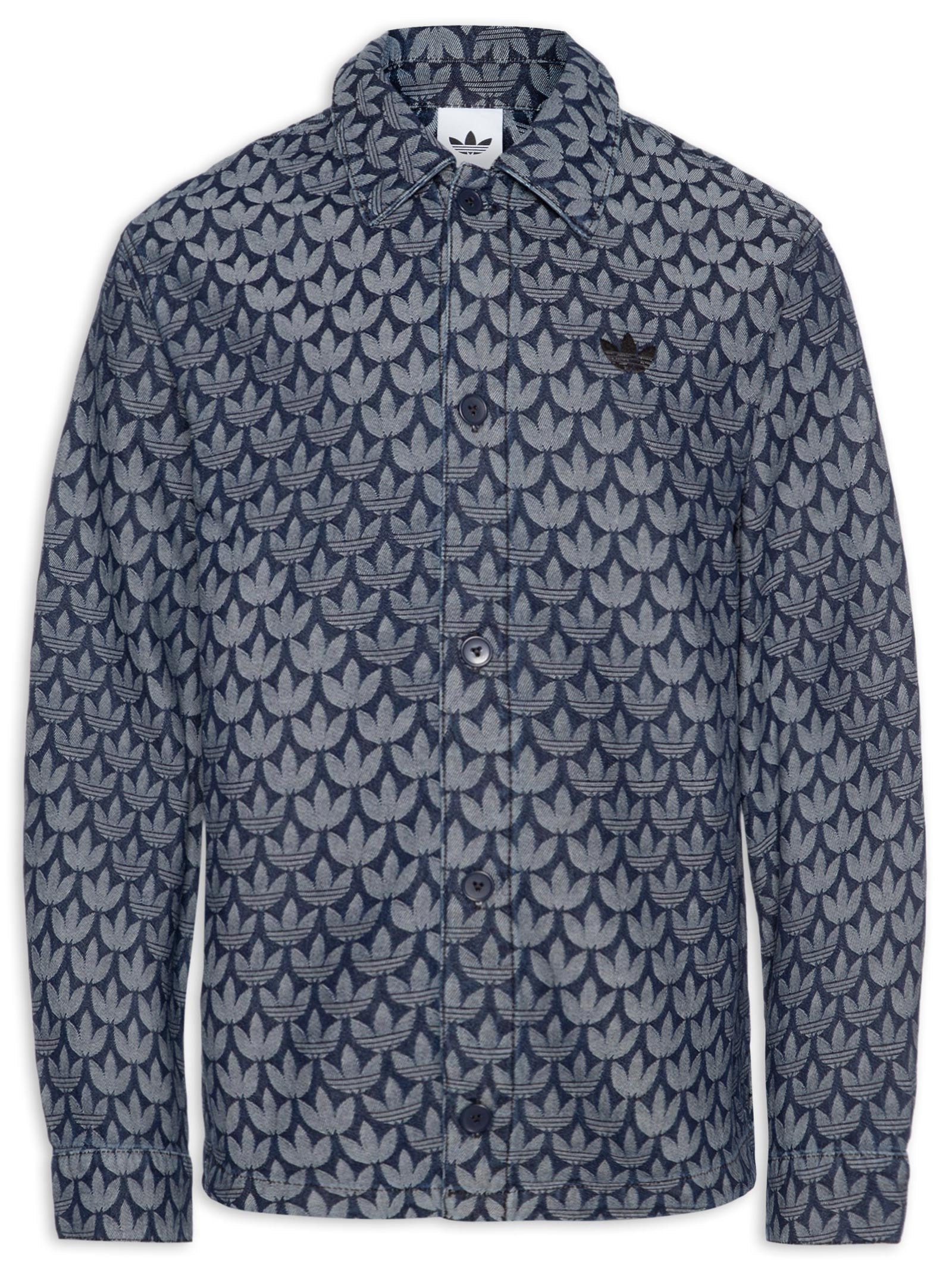 Camisa Masculina Monogram Shirt Azul Adidas Originals