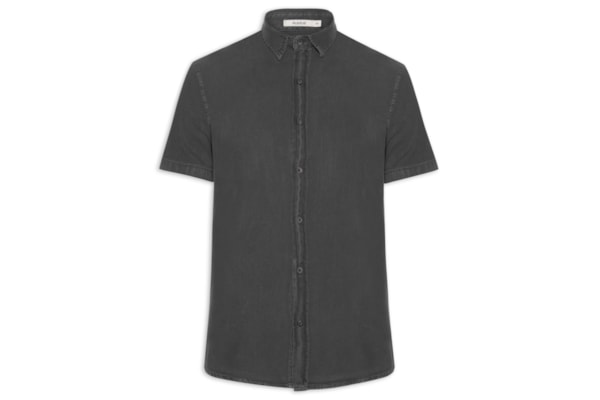 Camisa Masculina Monterey Manga Curta - Preto