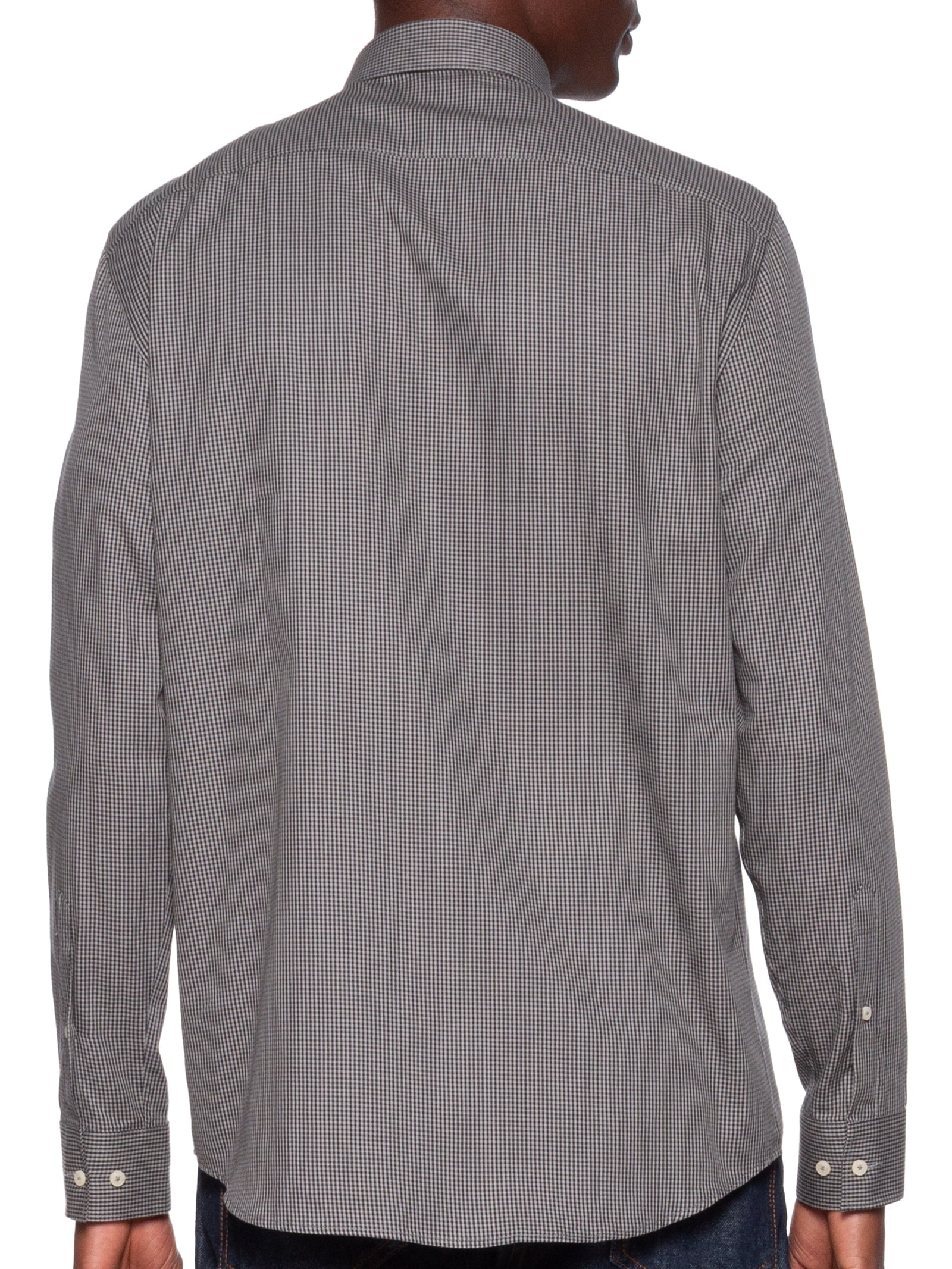 Camisa Masculina Mxd Damero Slim Fit Algodão Verde Aramis