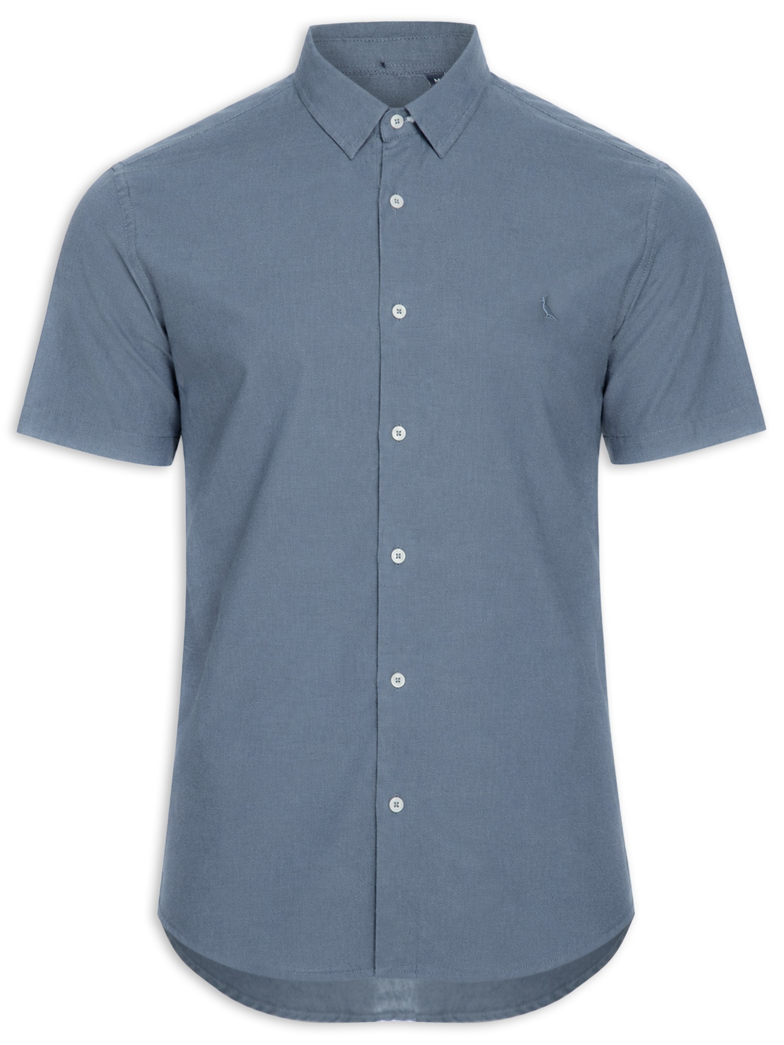 Camisa Masculina New Oxford Color Azul Reserva