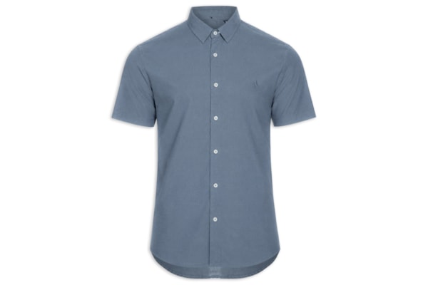 Camisa Masculina New Oxford Color - Azul