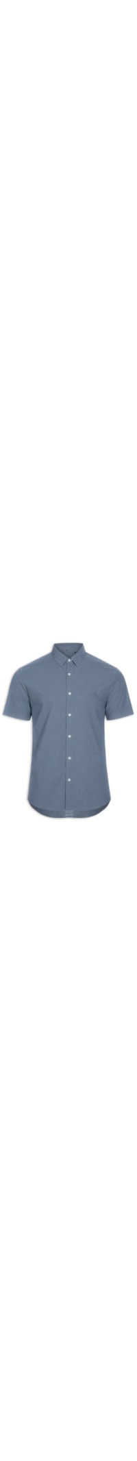 Camisa Masculina New Oxford Color - Azul