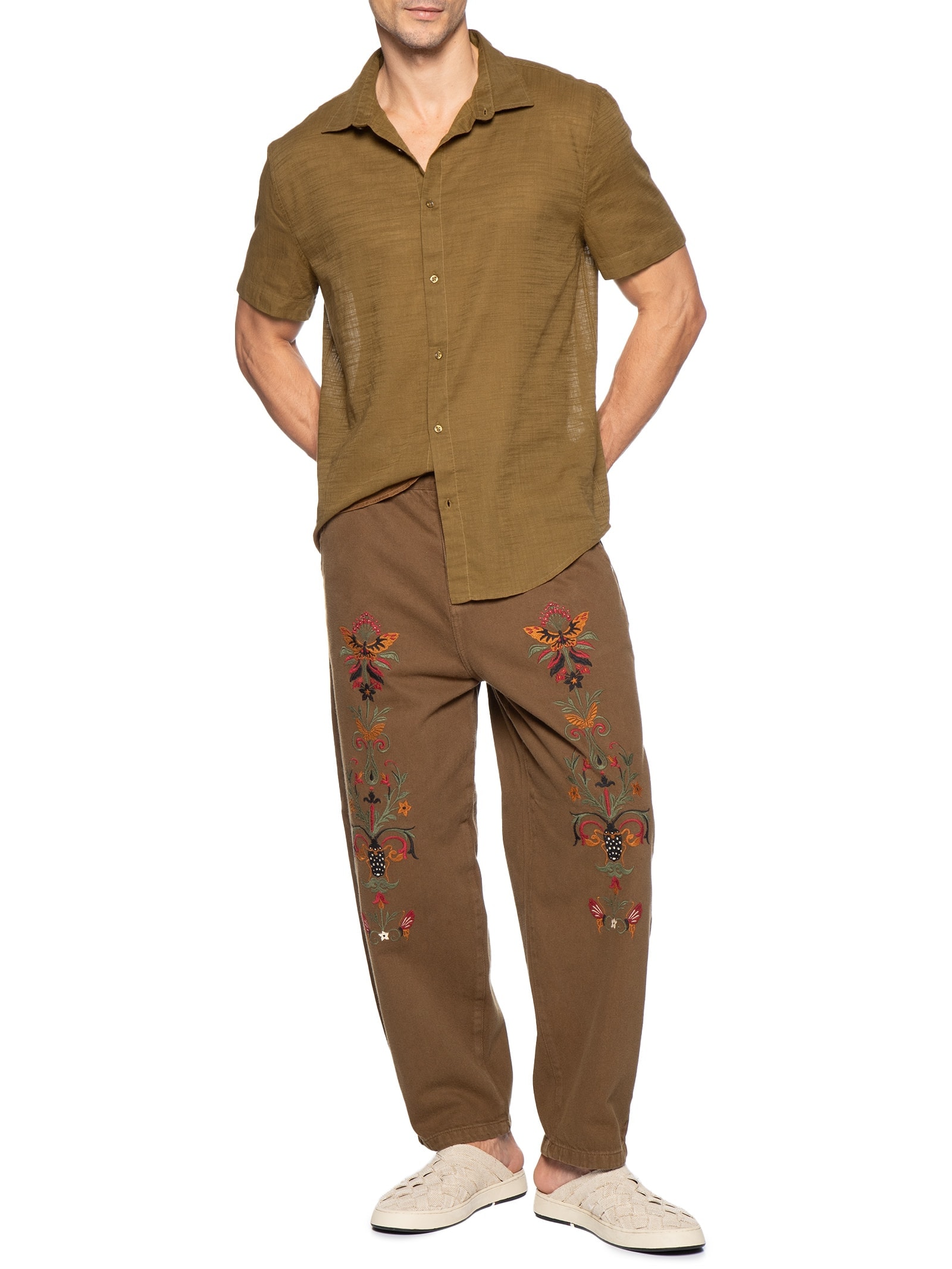 Camisa Masculina New Texture Color Marrom Osklen