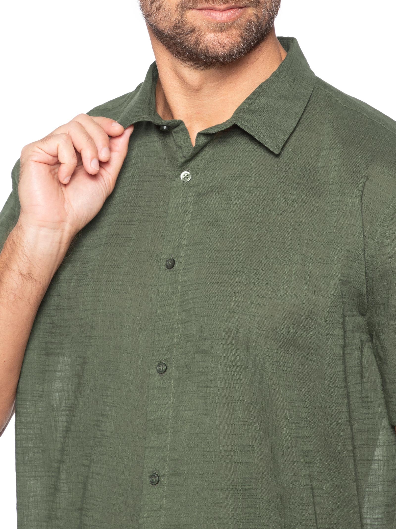 Camisa Masculina New Texture Color Verde Osklen