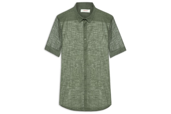 Camisa Masculina New Texture Color - Verde