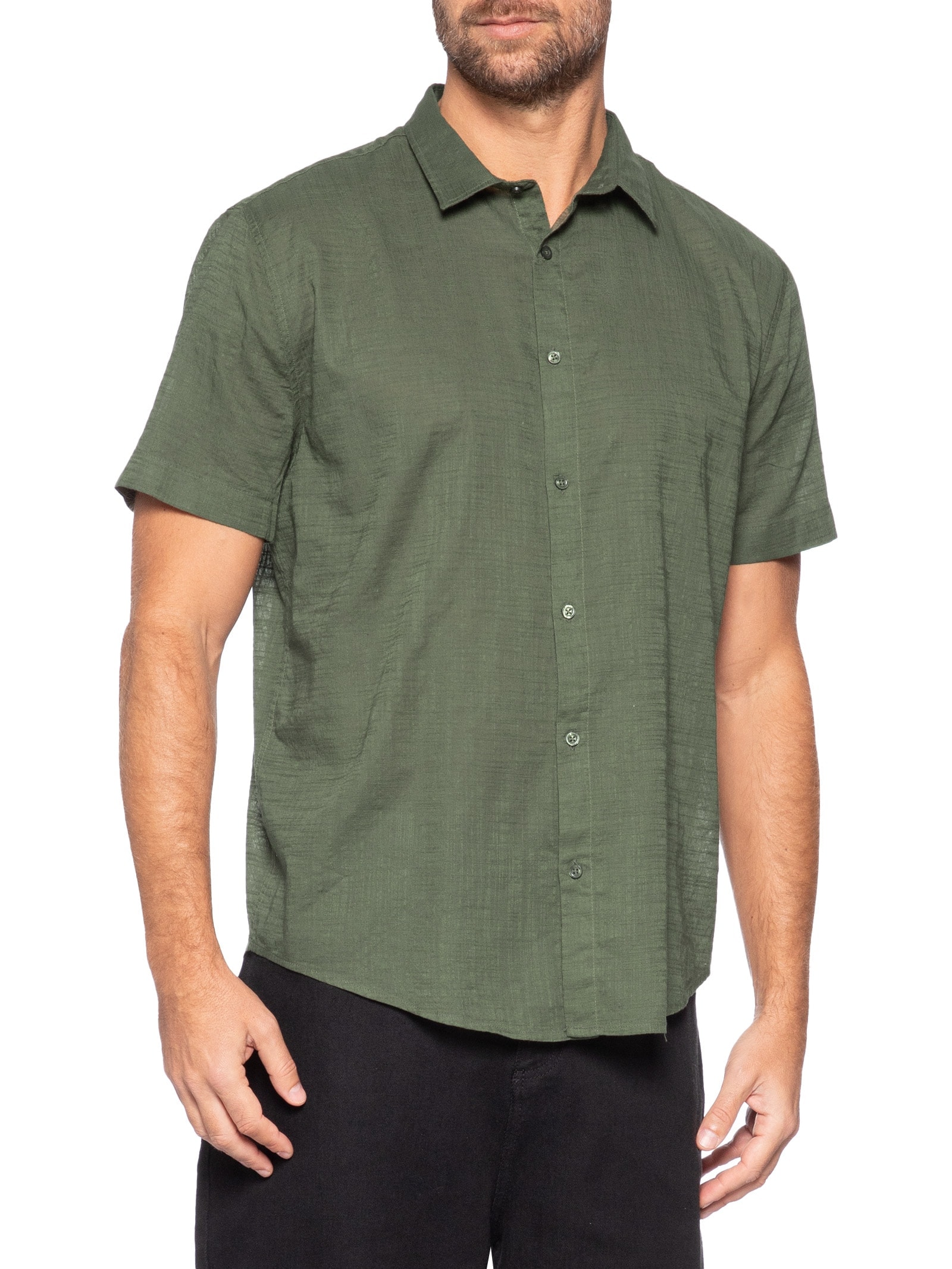 Camisa Masculina New Texture Color Verde Osklen