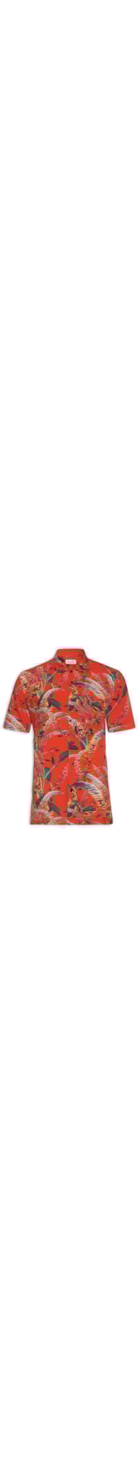 Camisa Masculina Orquídea Red Manga Curta - Vermelho