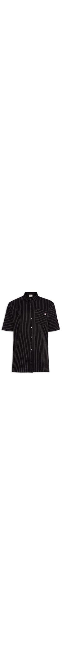 Camisa Masculina Over Uc Pinstripe - Preto