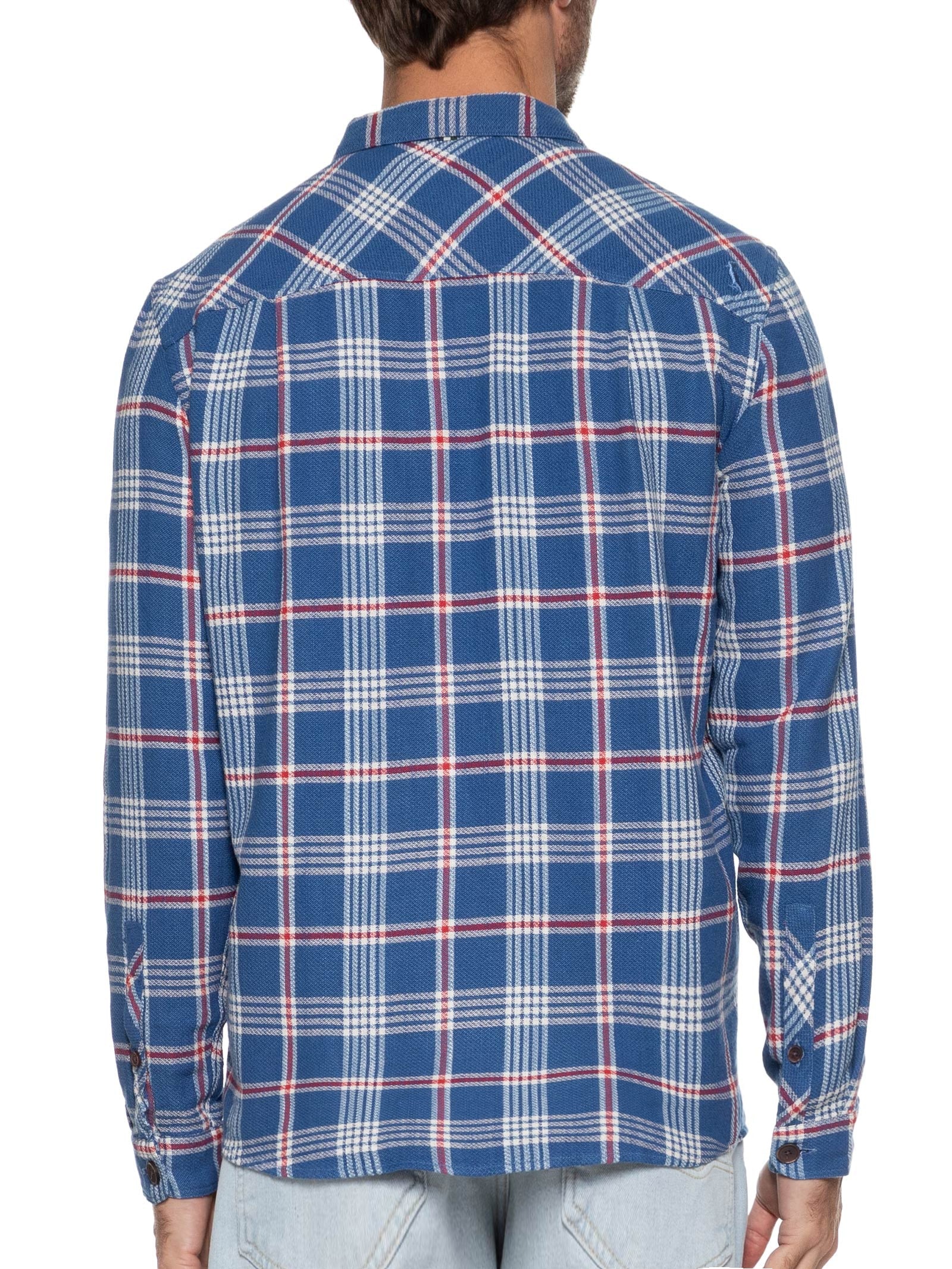 Camisa Masculina Overshirt Floripa Xadrez Regatta Azul Reserva