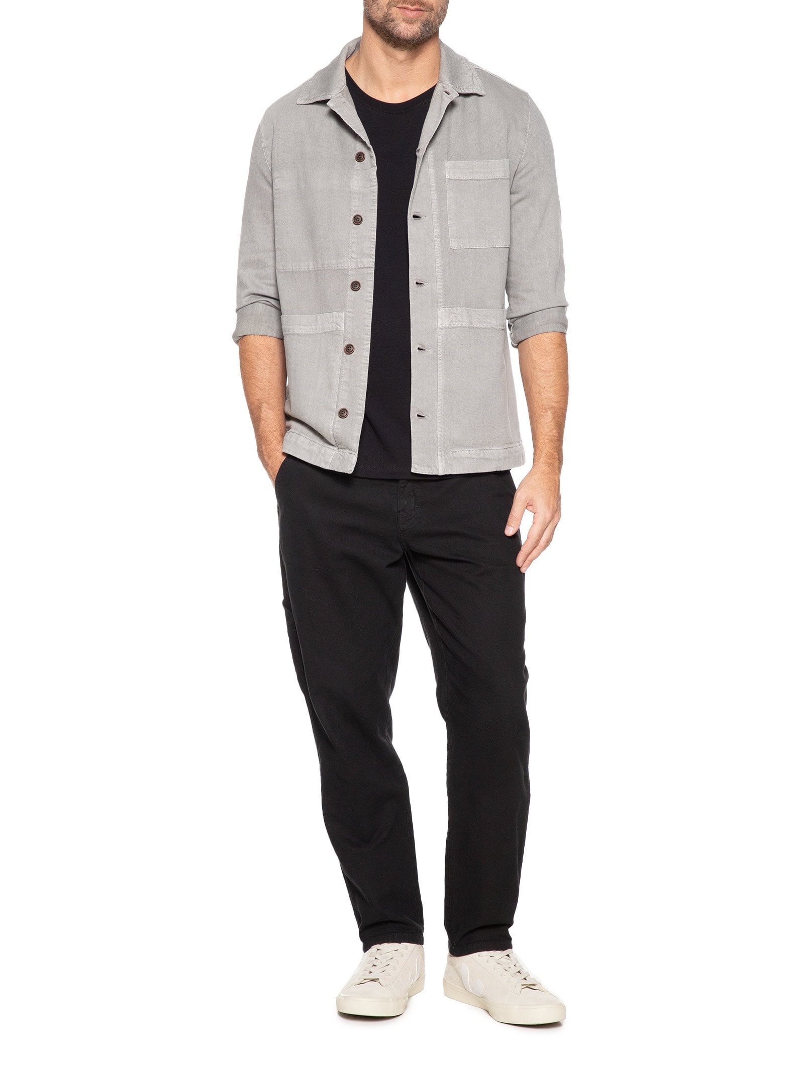 Camisa Masculina Overshirt Rennes Cinza Austral