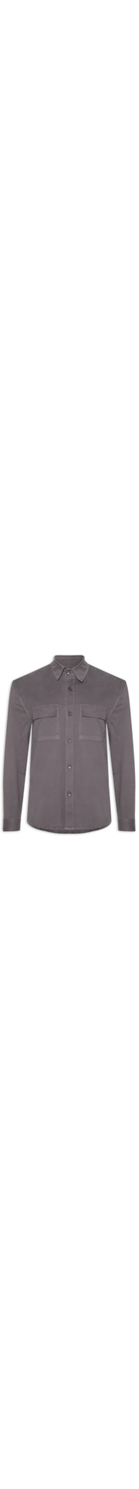 Camisa Masculina Overshirt Tinturada - Cinza