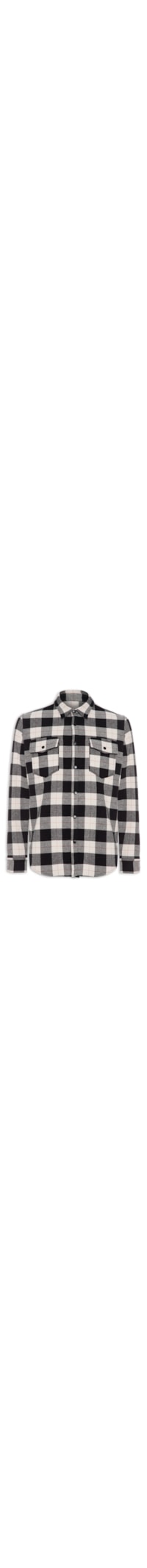 Camisa Masculina Overshirt Xadrez - Bege