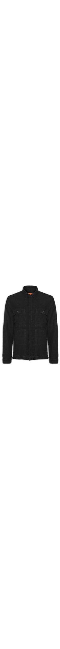Camisa Masculina Oveshirt Linen Bold - Preto