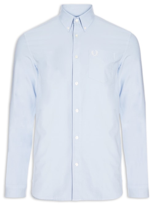 Camisa Masculina Oxford – Azul
