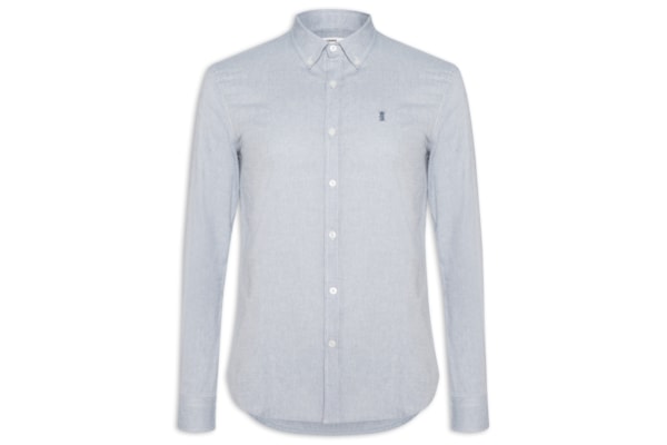 Camisa Masculina Oxford Button Down – Azul
